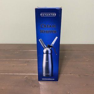 Nuvantee Cream Whipper (1-Pint) - Professional Aluminum Whipped Cream Dispenser